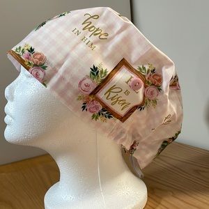 Women’s Euro Scrub Cap; pink/Easter/Spring/Religious/Christian